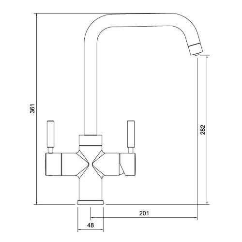 Abode Pronteau ProPure Quad 4 in 1 Instant Hot Water Kitchen Tap