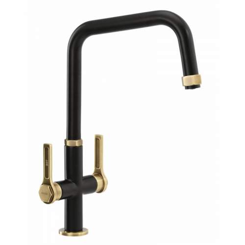 Abode HEX Monobloc Twin Lever Kitchen Tap AT2179
