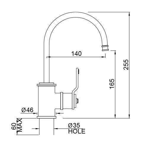 Perrin and Rowe Armstrong 1633HT Mini Filtration Kitchen Tap