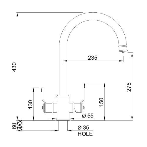 Perrin & Rowe Armstrong 1985HT 3 in 1 Instant Hot Water Kitchen Tap