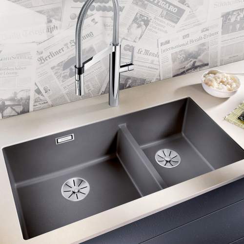 Blanco SUBLINE 480-320-U Silgranit 1.75 Bowl Undermount Kitchen Sink