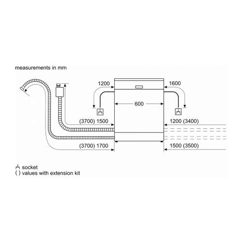 Bosch Serie 6 SMS6ZDW48G Free Standing 13 Place Dishwasher