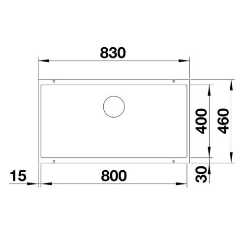 Blanco SUBLINE 800-U Silgranit Large Bowl Undermount Kitchen Sink