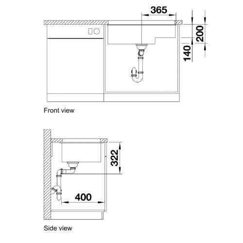 Blanco SUBLINE 700-U Level Silgranit Large Bowl Undermount Kitchen Sink