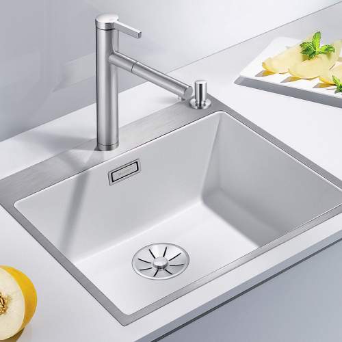 Blanco SUBLINE 500-IF-A STEEL FRAME Silgranit Inset Granite Kitchen Sink