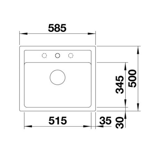 Blanco LEGRA 6 Silgranit Inset Granite Kitchen Sink with Tap Ledge