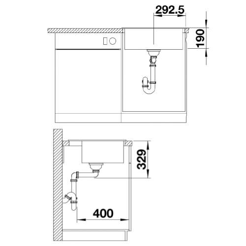 Blanco LEGRA 6 Silgranit Inset Granite Kitchen Sink with Tap Ledge