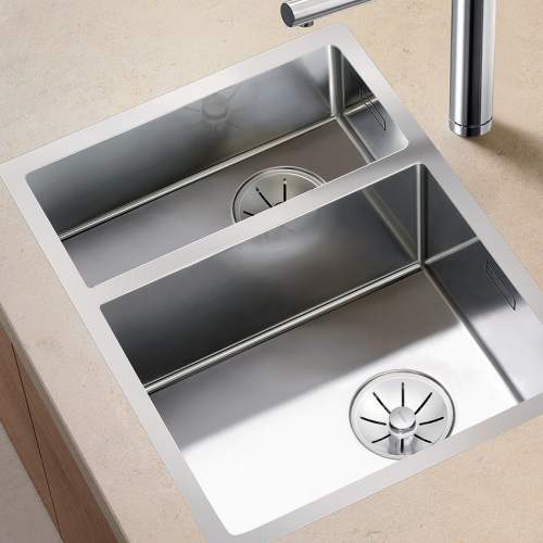 Blanco CLARON 340-180-IF 1.5 Bowl Flushmount Kitchen Sink