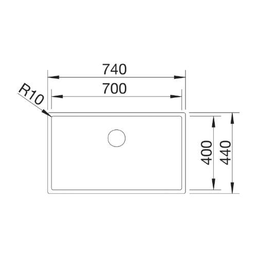 Blanco CLARON 700-IF Stainless Steel Flushmount Kitchen Sink