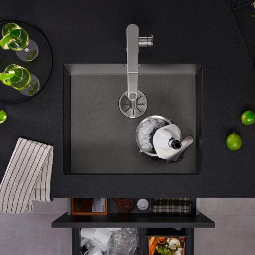 Blanco ZEROX 500-U Dark Steel Undermount 1.0 Bowl Sink