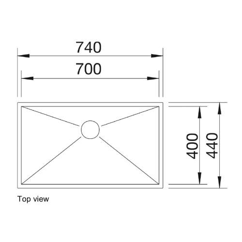 Blanco ZEROX 700-U 1.0 Bowl Undermount Kitchen Sink