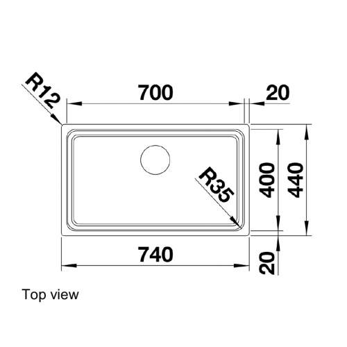 Blanco Etagon 700-U 1.0 Bowl Undermount Stainless Steel Kitchen Sink