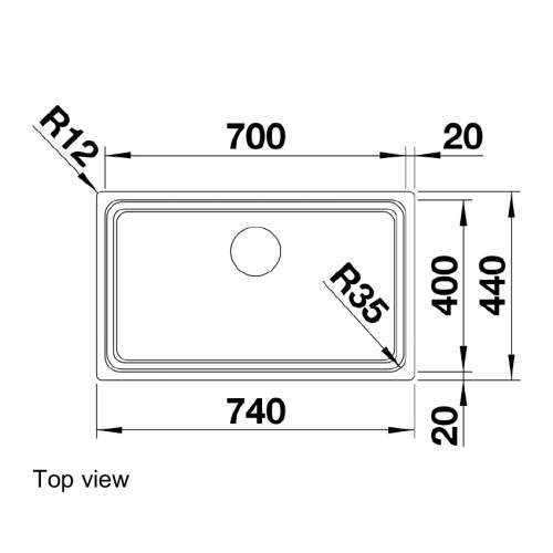 Blanco ETAGON 700-IF Inset 1.0 Bowl Sink