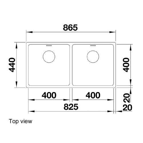 Blanco ANDANO 400/400-U Undermount Kitchen Sink