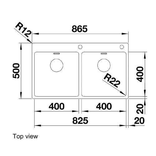 Blanco ANDANO 400/400-IF/A 2.0 Bowl Sink