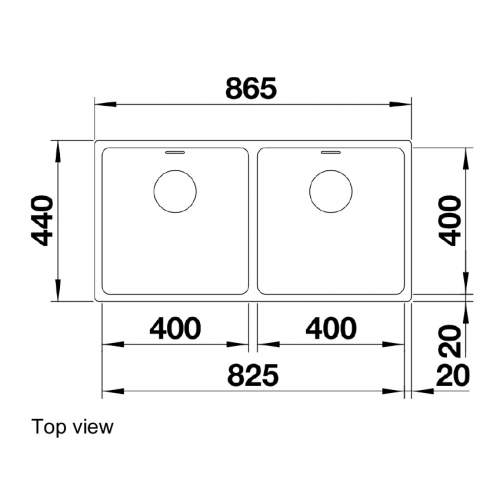 Blanco ANDANO 400/400-IF Inset Kitchen Sink