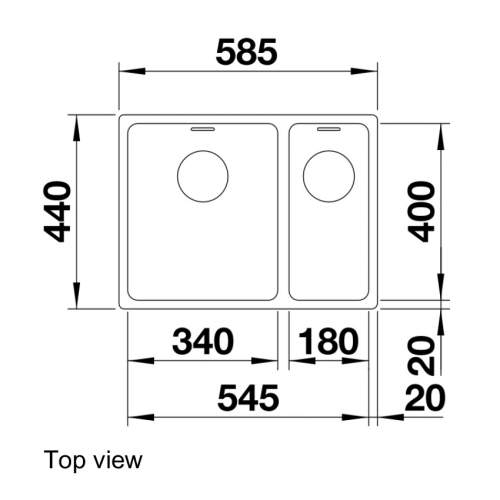 Blanco ANDANO 340/180-IF Inset Kitchen Sink