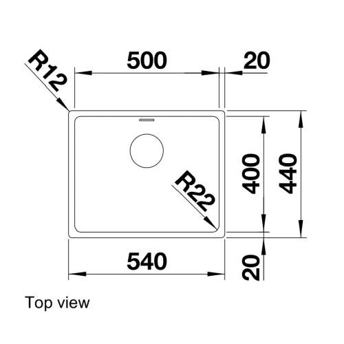 Blanco ANDANO 500-IF 1.0 Bowl Kitchen Sink