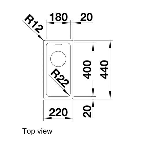 Blanco ANDANO 180-IF Inset Kitchen Sink