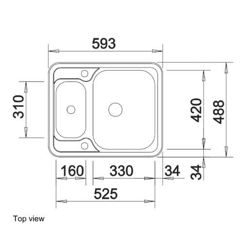 Blanco LANTOS 6-IF 1.5 Bowl Inset Kitchen Sink
