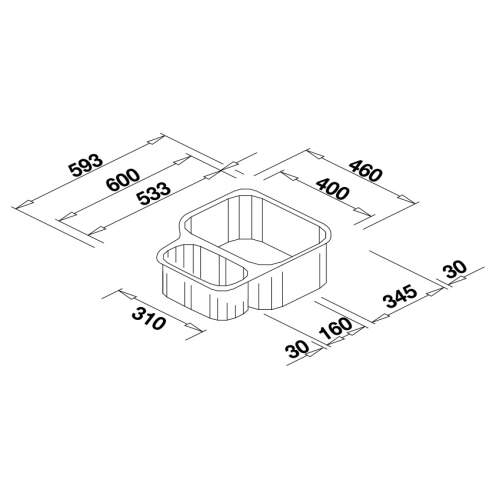 Blanco SUPREME 533-U 1.5 Bowl Kitchen Sink