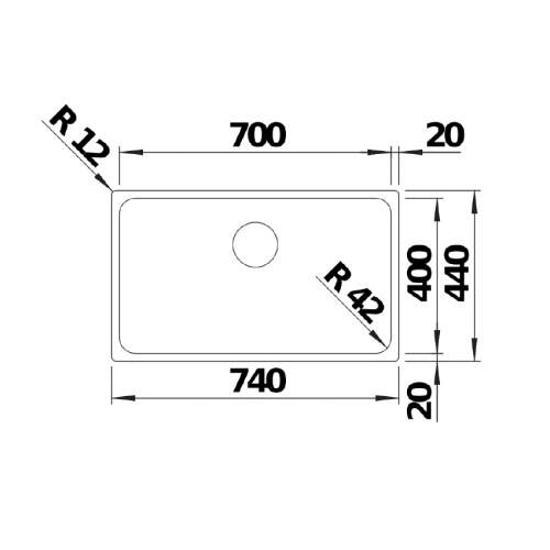 Blanco SOLIS 700-U Single Bowl Undermount Kitchen Sink