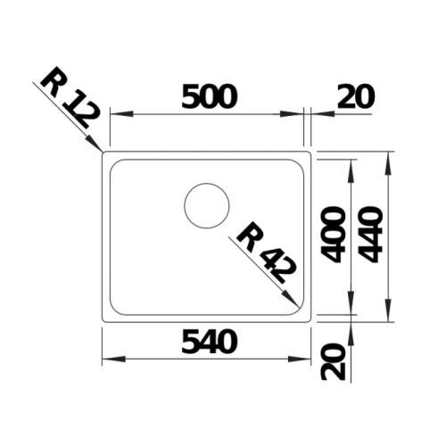 Blanco SOLIS 500-U Single Bowl Undermount Kitchen Sink