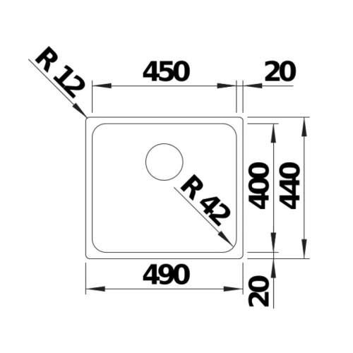 Blanco SOLIS 450-U Single Bowl Undermount Kitchen Sink