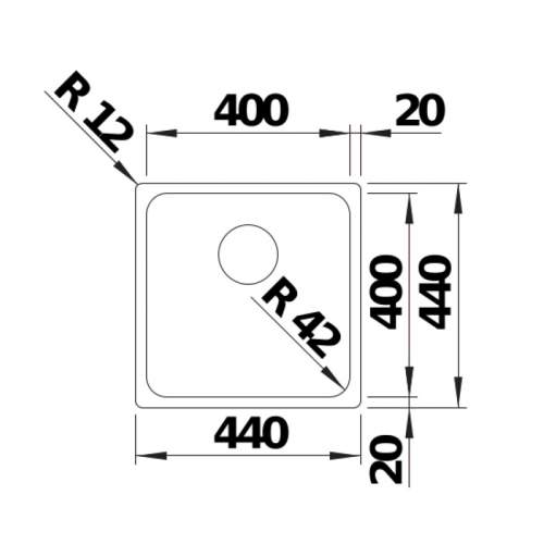 Blanco SOLIS 400-U Single Bowl Undermount Kitchen Sink