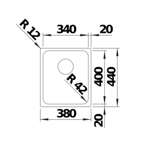 Blanco SOLIS 340-U Single Bowl Undermount Kitchen Sink