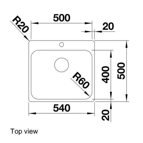 Blanco SUPRA 500-IF/A Inset Kitchen Sink with Tap Ledge