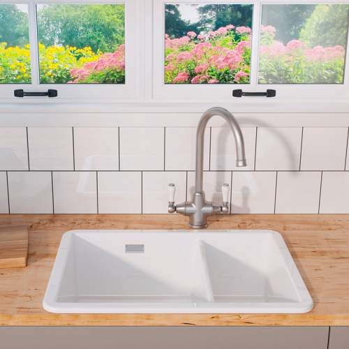 Blanco VILLAE Full Depth 1.5 Bowl Ceramic Kitchen Sink