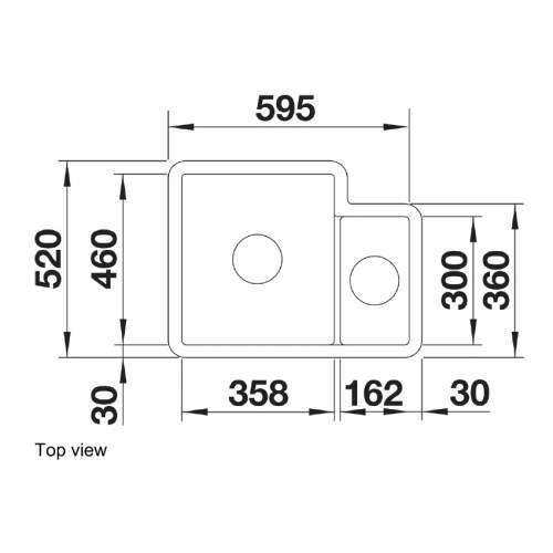 Blanco VILLAE 1.5 Bowl Ceramic Kitchen Sink