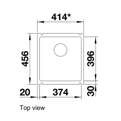 Blanco SUBLINE 375-U Ceramic Compact Bowl Undermount Kitchen Sink