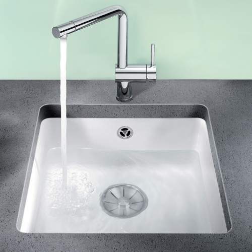 Blanco SUBLINE 375-U Ceramic Compact Bowl Undermount Kitchen Sink