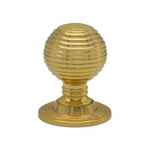 Bidbury and Co Tetbury 35mm Polished Brass Reeded Cupboard Knob