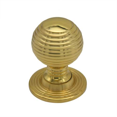 Bidbury and Co Tetbury 35mm Polished Brass Reeded Cupboard Knob