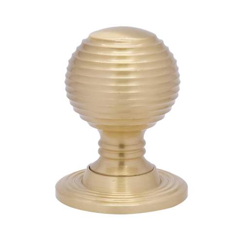 Bidbury and Co Tadwick 35mm Old English Brass Reeded Cupboard Knob