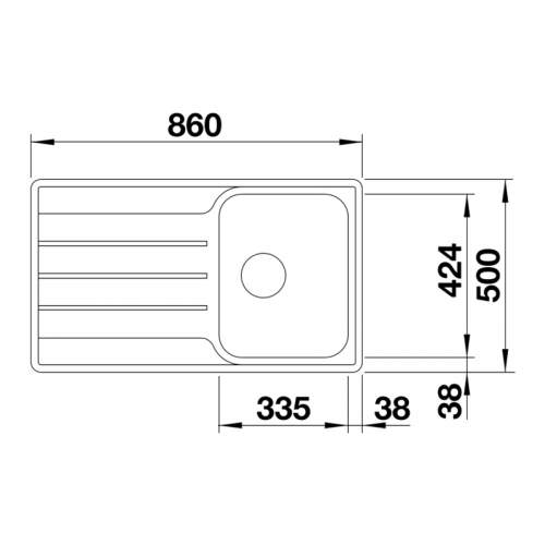 Blanco LEMIS 45 S-IF Compact Bowl Stainless Steel Kitchen Sink