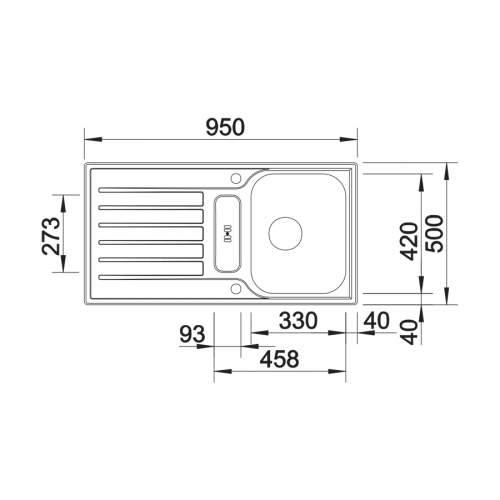 Blanco LANTOS 5 S-IF 1.5 Bowl Inset Kitchen Sink with Drainer