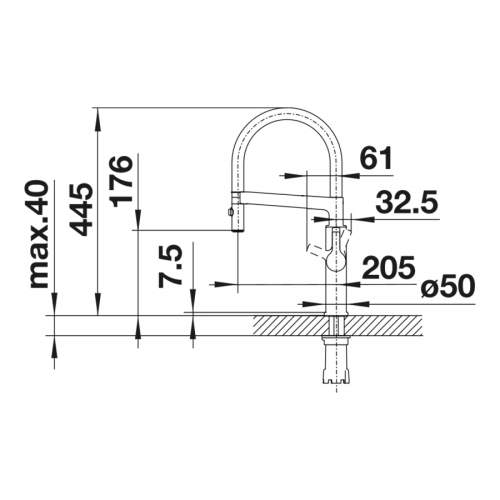 Blanco SOLENTA-S Semi Professional Pull Out Kitchen Tap