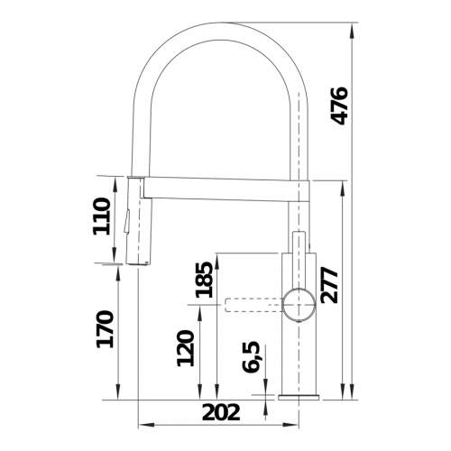 Blanco SONEA-S Flexo Semi Professional Pull Out Kitchen Tap