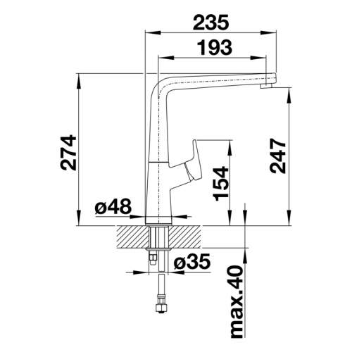 Blanco AVONA Single Lever Kitchen Tap