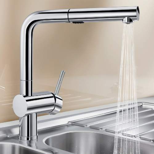 Blanco LINUS-S Vario Single Lever Pull Out Hose Kitchen Tap