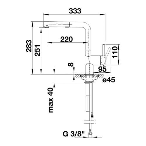 Blanco LINUS-S Vario Single Lever Pull Out Hose Kitchen Tap