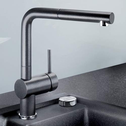 Blanco LINUS-S Silgranit Look Single Lever Pull Out Hose Kitchen Tap