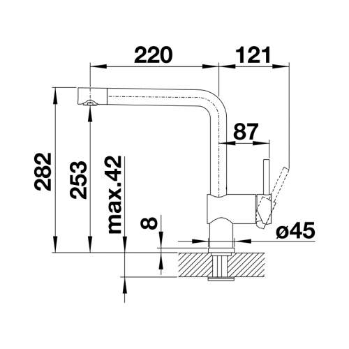 Blanco LINUS Single Lever Kitchen Tap