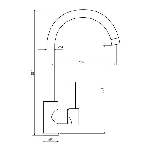 Bluci SALERNO Twin Lever Kitchen Tap