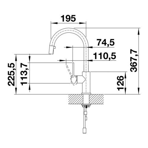 Blanco CANDOR-S Single Lever Pull Out Kitchen Tap