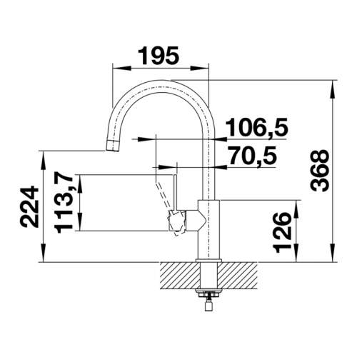 Blanco CANDOR Single Lever Stainless Steel Kitchen Tap